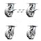 Service Caster 6 Inch V Groove Semi Steel Caster Set with Roller Bearing 4 Swivel Lock 2 Brake SCC-35S620-VGR-SLB-BSL-2-BSL-2 - alternate 1